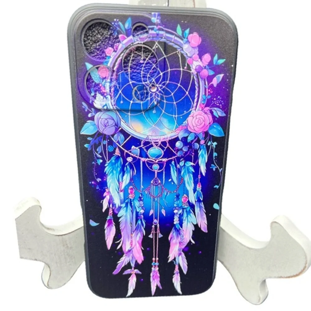 Dreamcatcher Design iPhone 16 pro Phone Case - Black